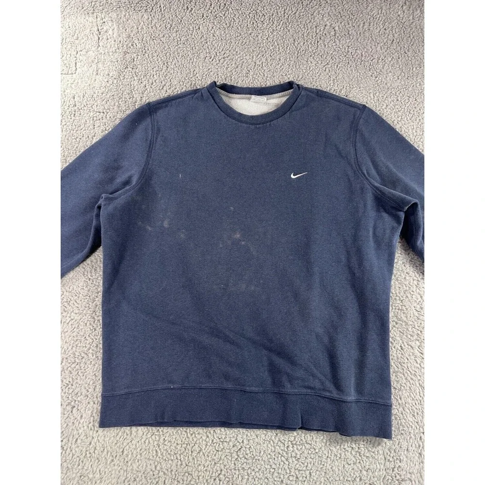 Nike‎ Sweatshirt Men 2XL Y2K Embroidered Mini Swoosh Thrashed Grunge Streetwear